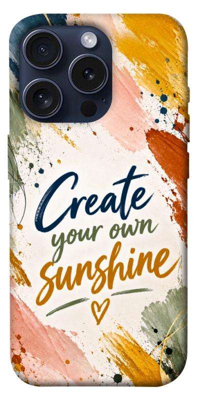Чехол itsPrint Create sunshine для Apple iPhone 15 Pro (6.1"), надписи, купить оптом с доставкой