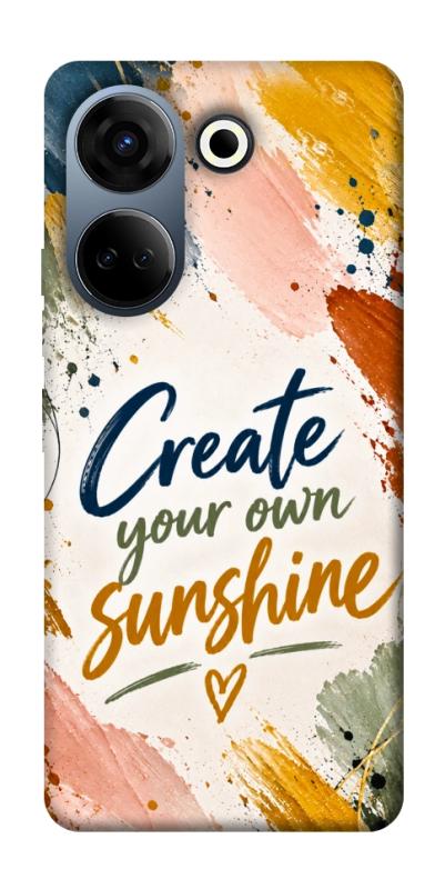 Чохол itsPrint Create sunshine для TECNO Camon 20 Pro (CK7n), написи, купити оптом з доставкою