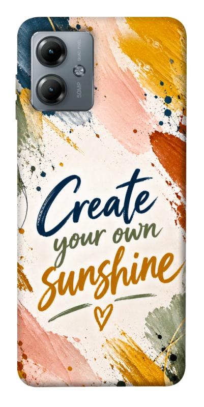 Чехол itsPrint Create sunshine для Motorola Moto G14, надписи, купить оптом с доставкой