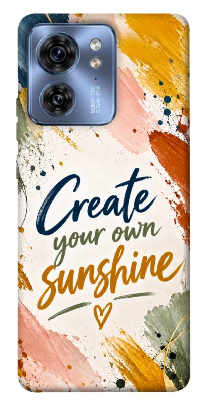 Чохол itsPrint Create sunshine для Motorola Edge 40, написи, купити оптом з доставкою