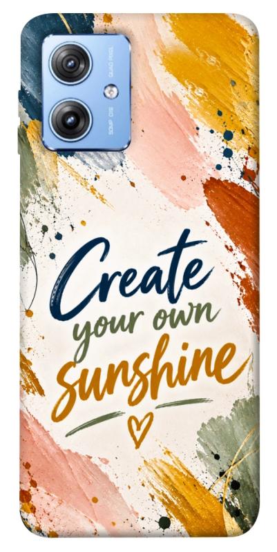 Чехол itsPrint Create sunshine для Motorola Moto G84, надписи, купить оптом с доставкой