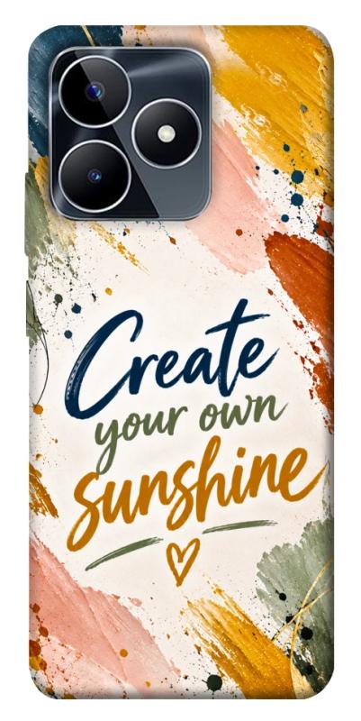 Чехол itsPrint Create sunshine для Realme C53, надписи, купить оптом с доставкой