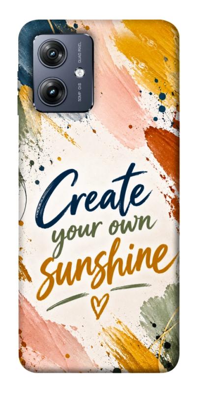 Чехол itsPrint Create sunshine для Motorola Moto G54, надписи, купить оптом с доставкой