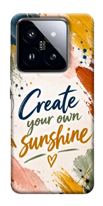 Чехол itsPrint Create sunshine для Xiaomi 14 Pro, надписи, купить оптом с доставкой