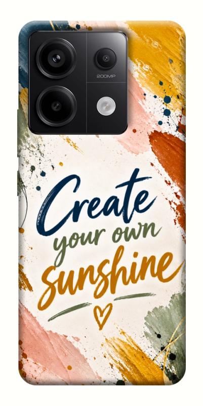 Чехол itsPrint Create sunshine для Xiaomi Redmi Note 13 Pro 4G, надписи, купить оптом с доставкой