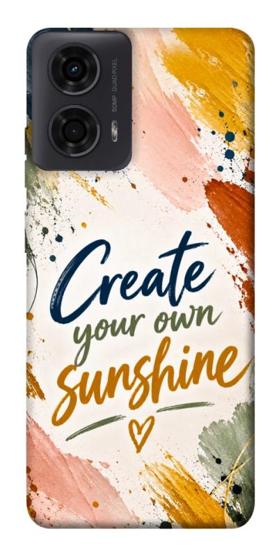 Чехол itsPrint Create sunshine для Motorola Moto G24, надписи, купить оптом с доставкой
