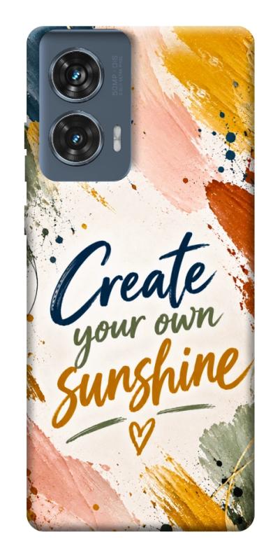 Чехол itsPrint Create sunshine для Motorola Edge 50 Fusion, надписи, купить оптом с доставкой