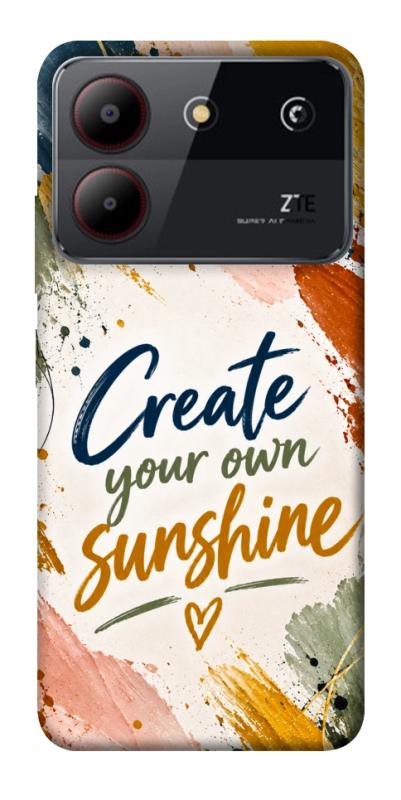 Чехол itsPrint Create sunshine для ZTE Blade A54 4G, надписи, купить оптом с доставкой