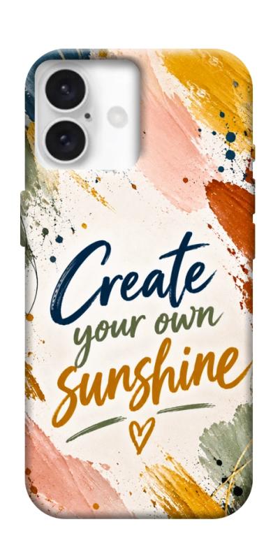 Чехол itsPrint Create sunshine для Apple iPhone 16 (6.1"), надписи, купить оптом с доставкой