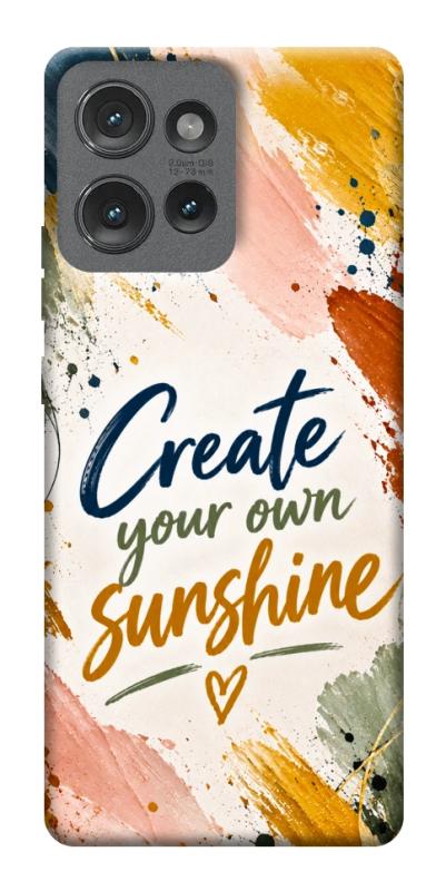 Чехол itsPrint Create sunshine для Motorola Edge 50, надписи, купить оптом с доставкой