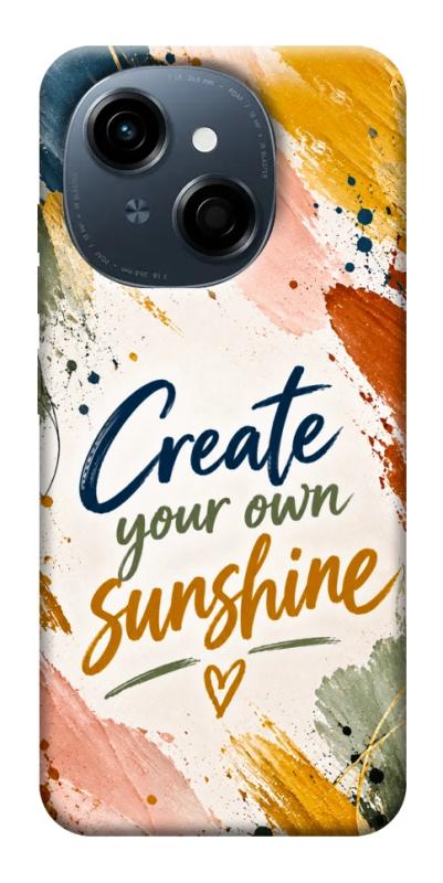 Чохол itsPrint Create sunshine для TECNO Spark Go 1, написи, купити оптом з доставкою