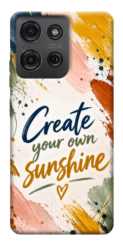 Чехол itsPrint Create sunshine для Motorola Moto G75 5G, надписи, купить оптом с доставкой