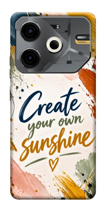 Чохол itsPrint Create sunshine для TECNO Pova 6 Neo (LI6), написи, купити оптом з доставкою