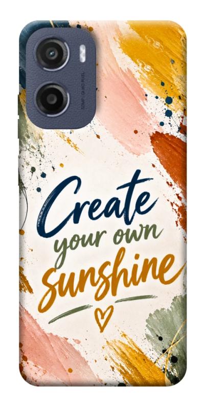 Чохол itsPrint Create sunshine для Motorola Moto G05, написи, купити оптом з доставкою