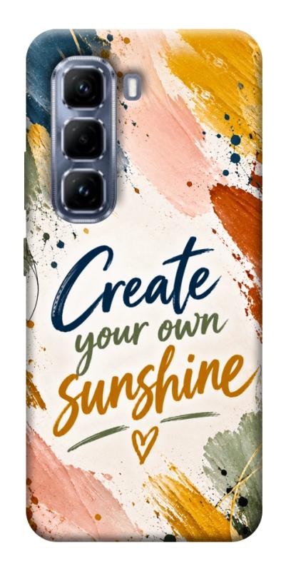 Чехол itsPrint Create sunshine для Infinix Hot 50 Pro, надписи, купить оптом с доставкой