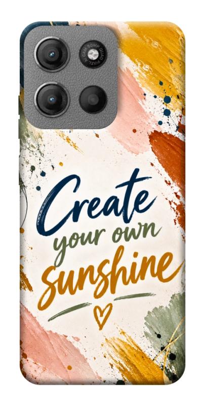 Чехол itsPrint Create sunshine для Motorola Moto G15 4G, надписи, купить оптом с доставкой