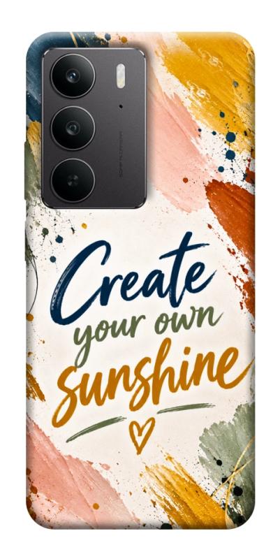 Чехол itsPrint Create sunshine для Realme C75, надписи, купить оптом с доставкой