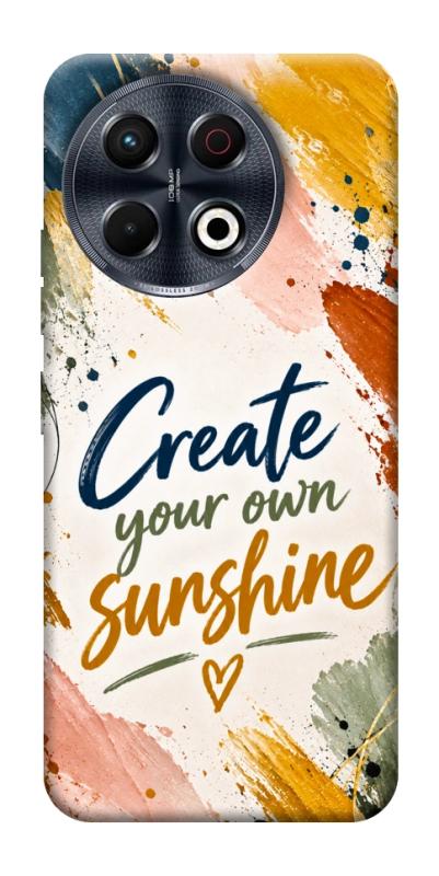 Чехол itsPrint Create sunshine для TECNO Spark 30 Pro (KL7), надписи, купить оптом с доставкой