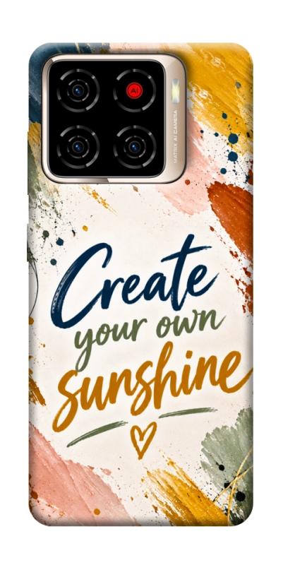 Чехол itsPrint Create sunshine для ZTE Blade A56, надписи, купить оптом с доставкой
