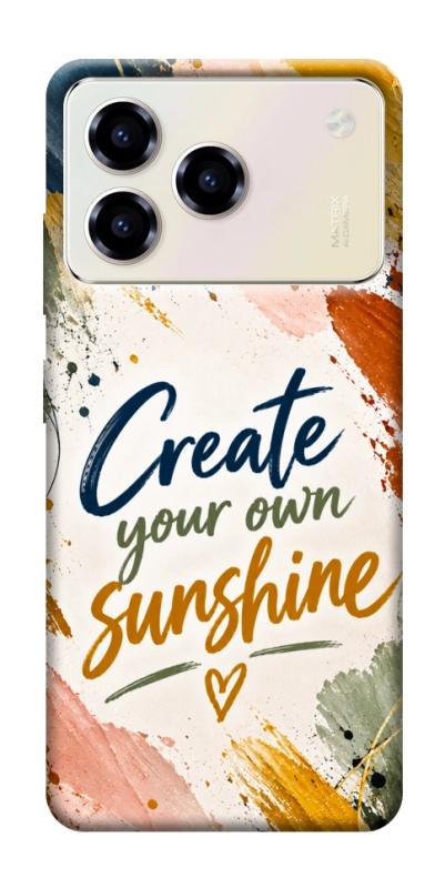 Чехол itsPrint Create sunshine для ZTE Blade A76, надписи, купить оптом с доставкой