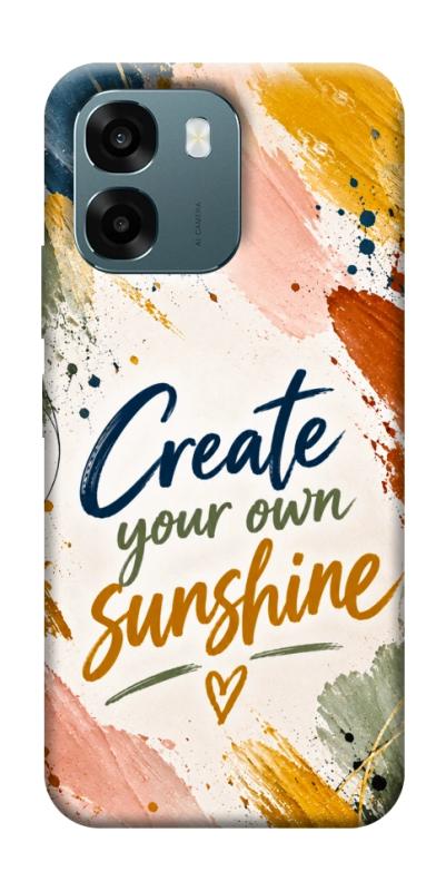Чехол itsPrint Create sunshine для Oppo A6, надписи, купить оптом с доставкой