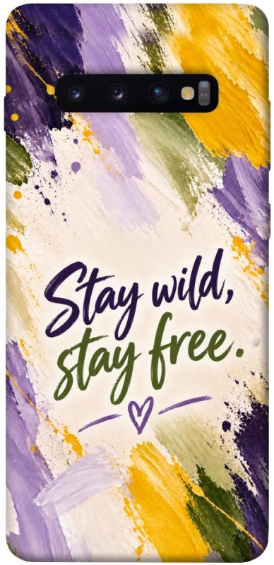 Чохол itsPrint Stay wild для Samsung Galaxy S10+, написи, купити оптом з доставкою
