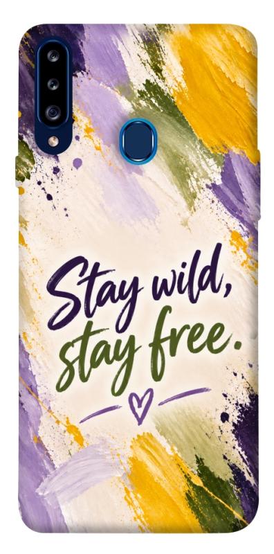 Чохол itsPrint Stay wild для Samsung Galaxy A20s, написи, купити оптом з доставкою