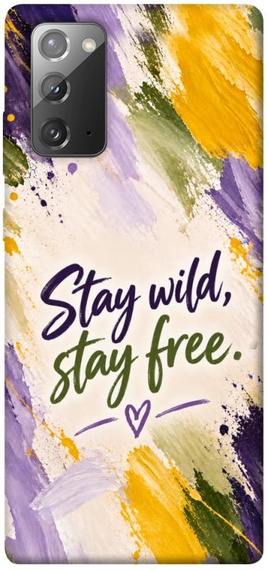 Чехол itsPrint Stay wild для Samsung Galaxy Note 20, надписи, купить оптом с доставкой