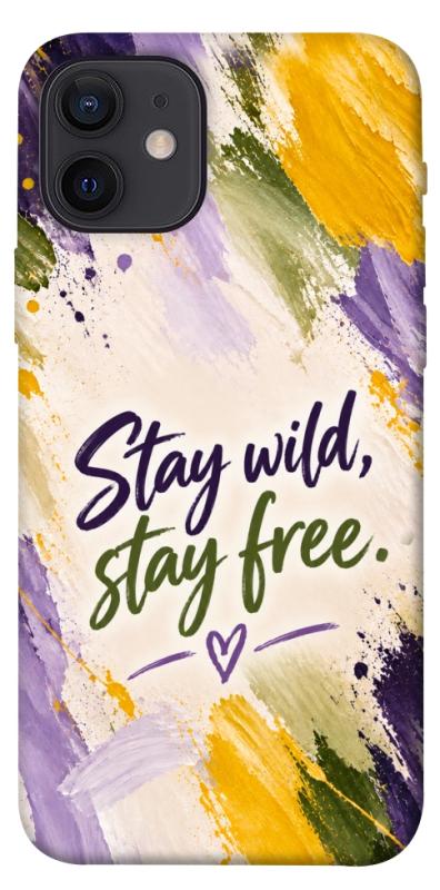 Чехол itsPrint Stay wild для Apple iPhone 12 Pro (6.1"), надписи, купить оптом с доставкой