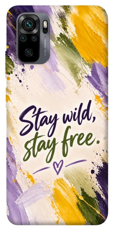 Чохол itsPrint Stay wild для Xiaomi Redmi Note 10 / Note 10s, написи, купити оптом з доставкою