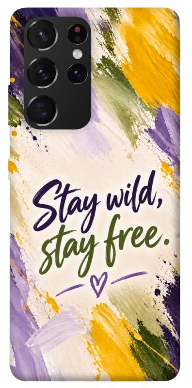 Чохол itsPrint Stay wild для Samsung Galaxy S21 Ultra, написи, купити оптом з доставкою