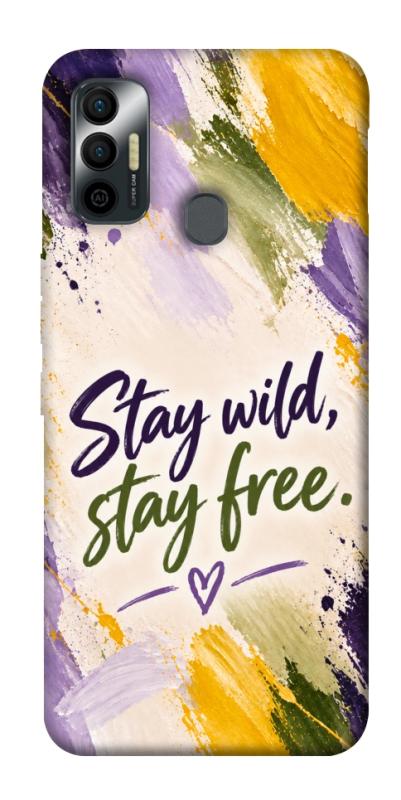 Чохол itsPrint Stay wild для TECNO Spark 7, написи, купити оптом з доставкою