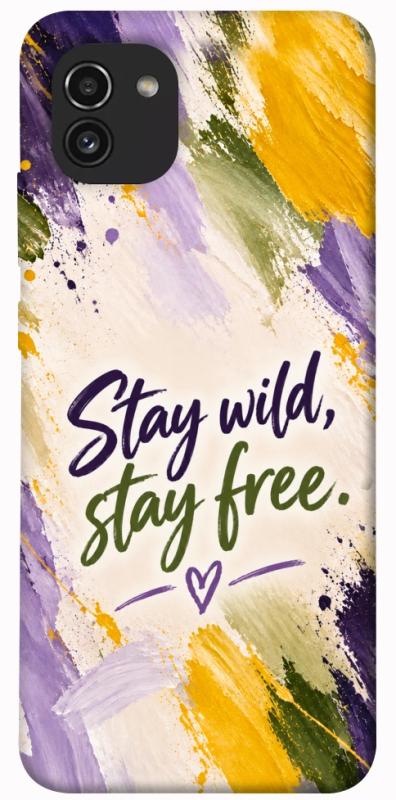 Чехол itsPrint Stay wild для Samsung Galaxy A03, надписи, купить оптом с доставкой
