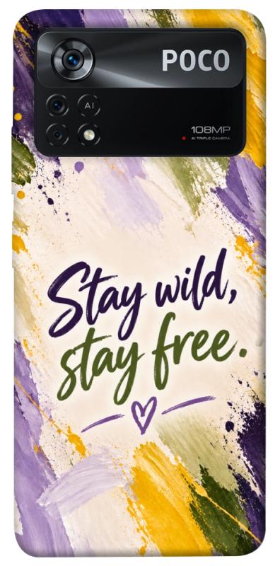 Чехол itsPrint Stay wild для Xiaomi Poco X4 Pro 5G, надписи, купить оптом с доставкой