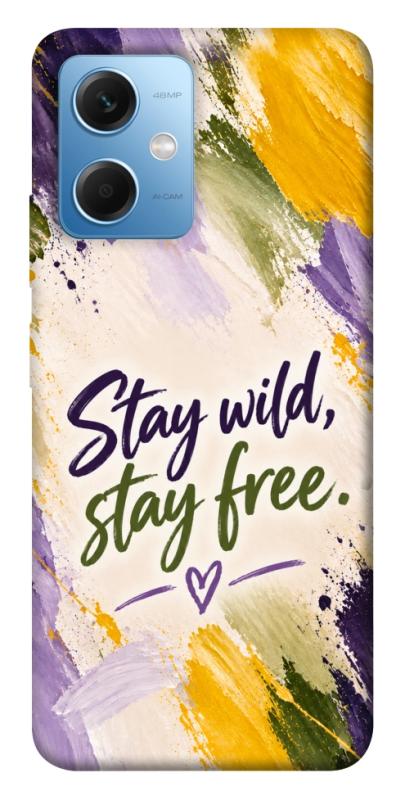 Чохол itsPrint Stay wild для Xiaomi Redmi Note 12 5G, написи, купити оптом з доставкою