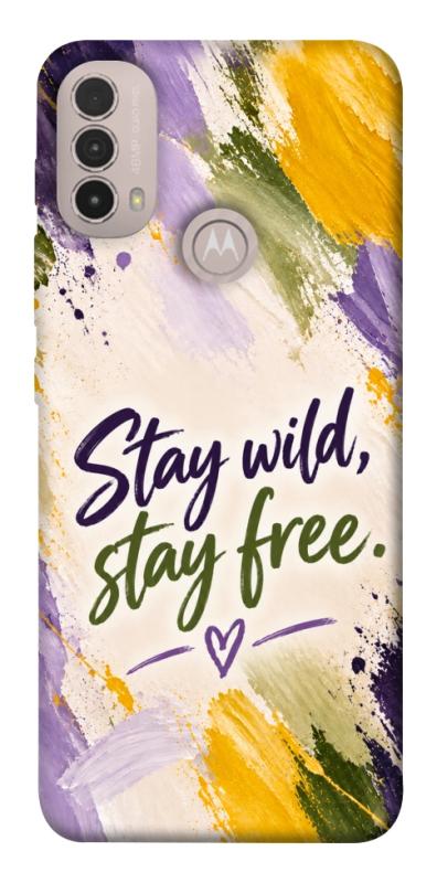 Чохол itsPrint Stay wild для Motorola Moto E40, написи, купити оптом з доставкою