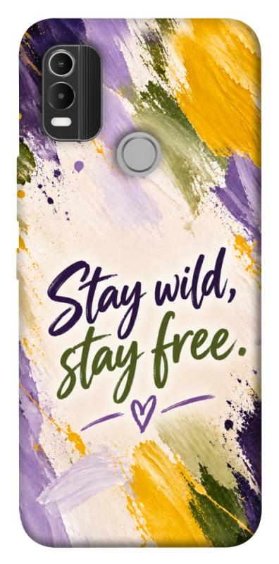 Чохол itsPrint Stay wild для Nokia C21 Plus, написи, купити оптом з доставкою