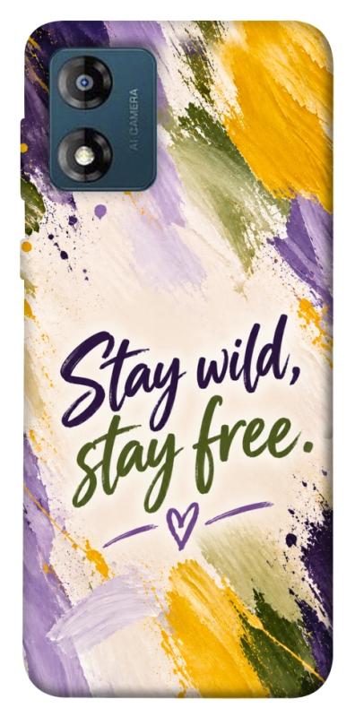 Чохол itsPrint Stay wild для Motorola Moto E13, написи, купити оптом з доставкою