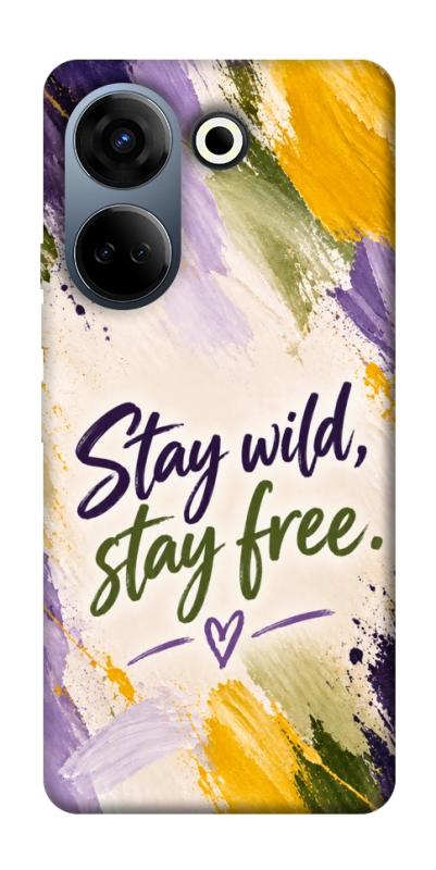 Чохол itsPrint Stay wild для TECNO Camon 20 Pro (CK7n), написи, купити оптом з доставкою