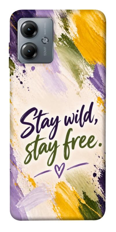 Чохол itsPrint Stay wild для Motorola Moto G14, написи, купити оптом з доставкою