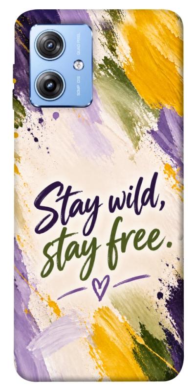 Чехол itsPrint Stay wild для Motorola Moto G84, надписи, купить оптом с доставкой