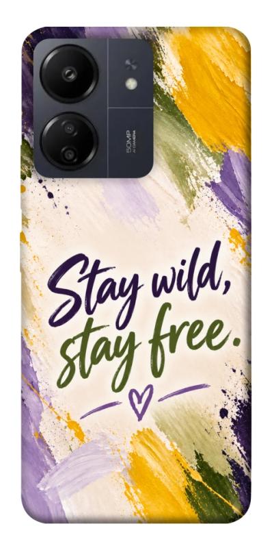 Чохол itsPrint Stay wild для Xiaomi Redmi 13C, написи, купити оптом з доставкою