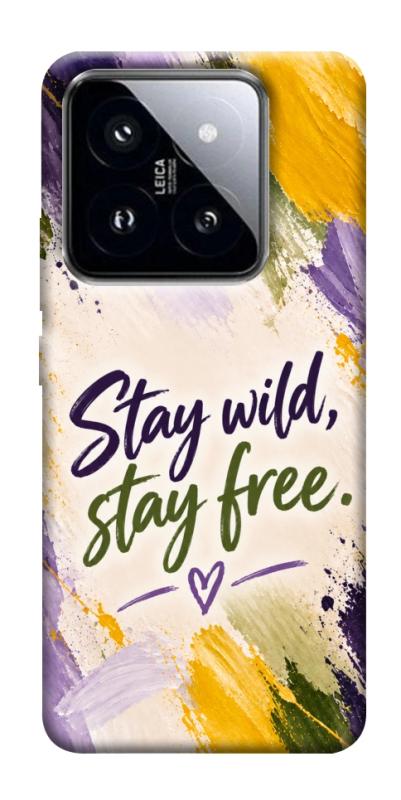 Чохол itsPrint Stay wild для Xiaomi 14 Pro, написи, купити оптом з доставкою