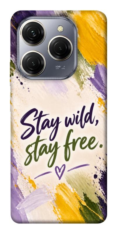 Чохол itsPrint Stay wild для TECNO Spark 20 Pro, написи, купити оптом з доставкою