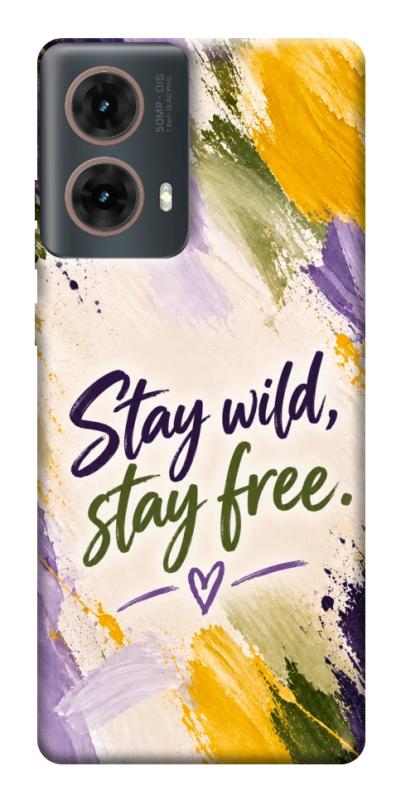 Чехол itsPrint Stay wild для Motorola Moto G85, надписи, купить оптом с доставкой