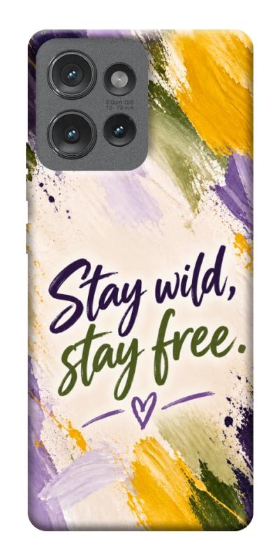 Чехол itsPrint Stay wild для Motorola Edge 50, надписи, купить оптом с доставкой