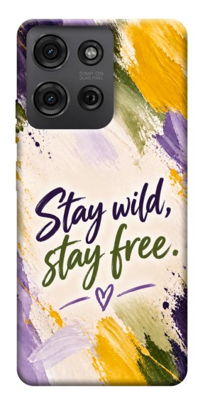 Чохол itsPrint Stay wild для Motorola Moto G75 5G, написи, купити оптом з доставкою