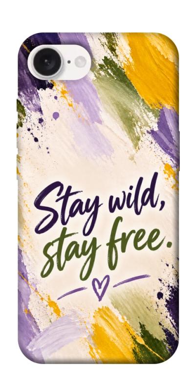 Чохол itsPrint Stay wild для Apple iPhone 16e (6.1"), написи, купити оптом з доставкою