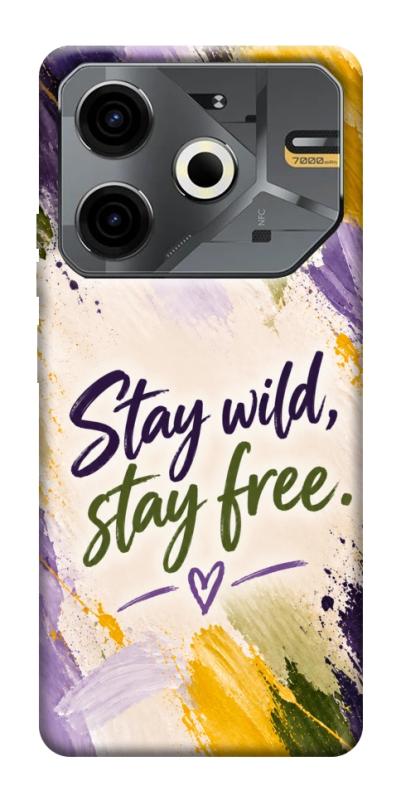 Чохол itsPrint Stay wild для TECNO Pova 6 Neo (LI6), написи, купити оптом з доставкою