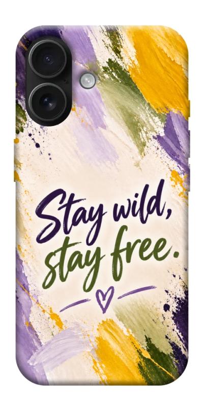 Чохол itsPrint Stay wild для Apple iPhone 17 (6.3"), написи, купити оптом з доставкою